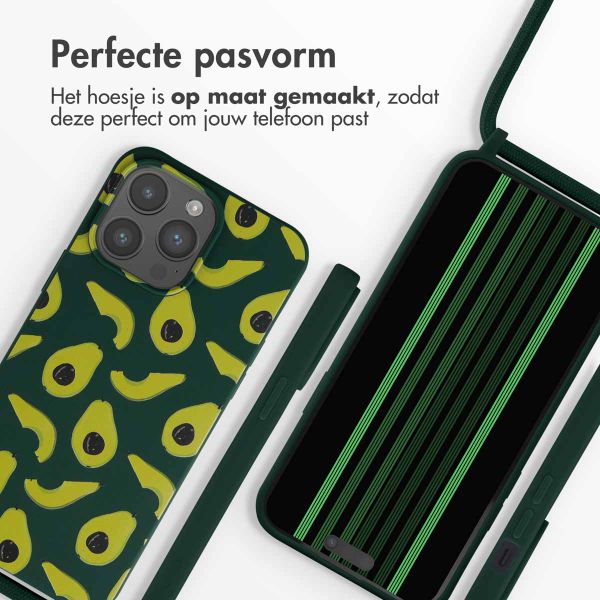 imoshion Siliconen design hoesje met koord Apple iPhone 15 Pro Max - Avocado Green