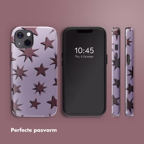 Selencia Vivid Backcover met MagSafe Apple iPhone 13 - Stars Plum Lilac