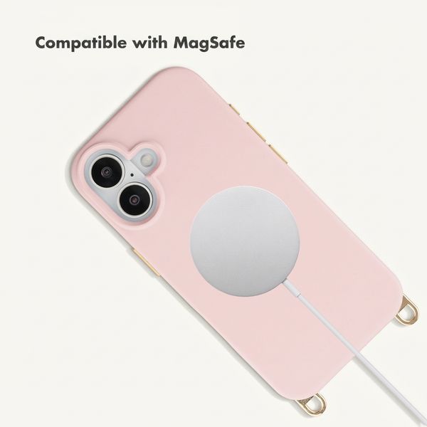 Selencia Rivièra MagSafe Back Cover with detachable hooks Apple iPhone 17 - Sorbet Pink