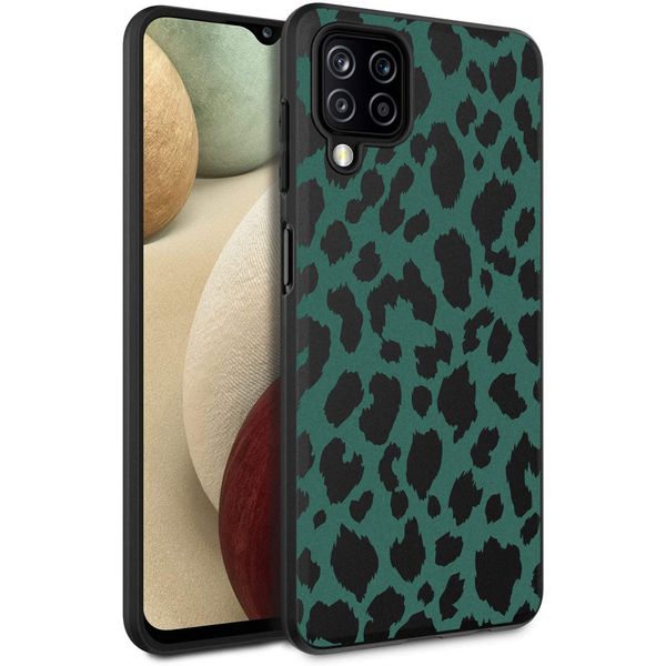 imoshion Design hoesje Samsung Galaxy A12 - Luipaard - Groen / Zwart