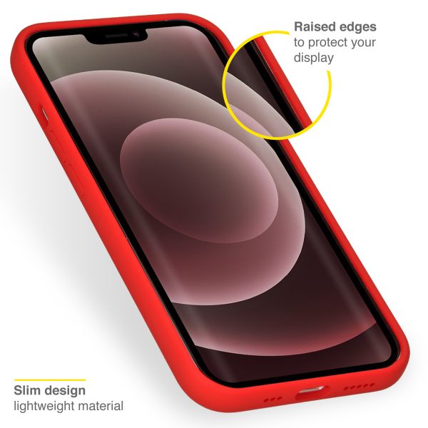 Accezz Liquid Silicone Backcover Apple iPhone 13 Pro Max - Rood