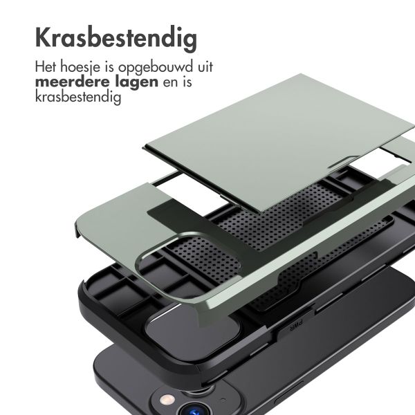 imoshion Backcover met pasjeshouder Apple iPhone 15 - Donkergroen