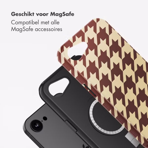 Selencia Vivid Backcover met MagSafe Apple iPhone 16e - Pied-de-Poule