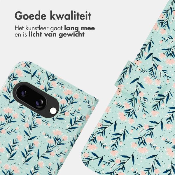imoshion Design Bookcase Google Pixel 9A - Blue Flowers
