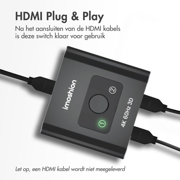 imoshion HDMI switch - 2-in-1-uit / 1-in-2-uit - 4K 60Hz