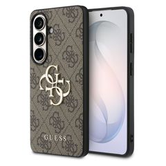 Guess 4G Metal Logo Backcover Samsung Galaxy S26 Plus - Bruin