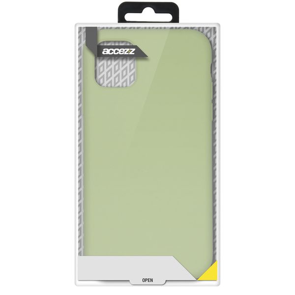 Accezz Liquid Silicone Backcover Samsung Galaxy S21 Plus - Groen