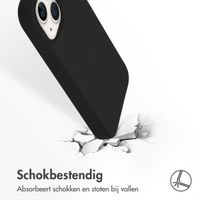 Accezz Liquid Silicone Backcover met MagSafe Apple iPhone 13 Mini - Zwart