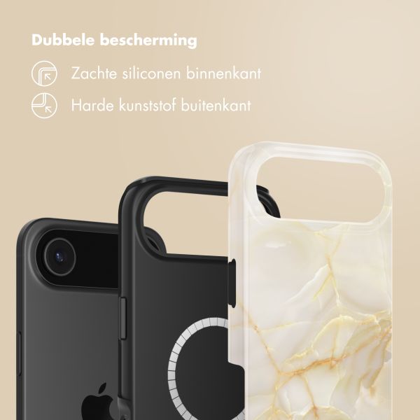 Selencia Vivid Backcover met MagSafe Apple iPhone Air - Golden Beige Marble