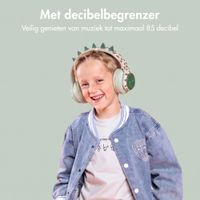 imoshion Draadloze Kinderkoptelefoon Dino - Decibelbegrenzer - Met AUX kabel - Brown / Orange
