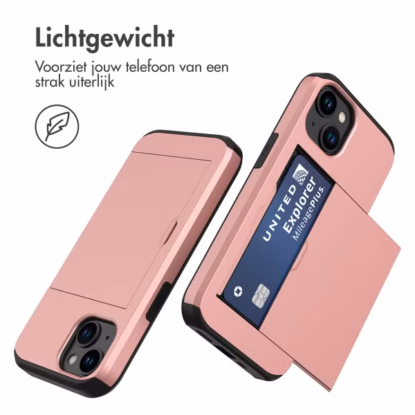 imoshion Backcover met pasjeshouder Apple iPhone 15 - Rosé Goud