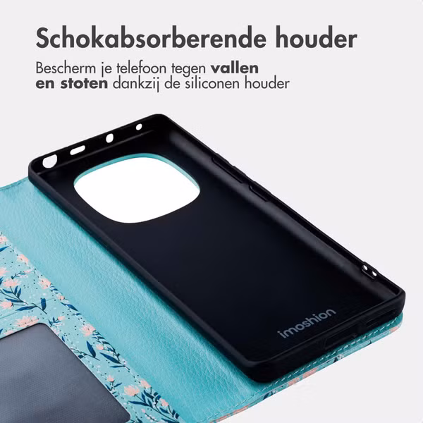 imoshion Design Bookcase Xiaomi Redmi Note 14 Pro (4G) - Blue Flowers