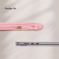 Selencia Corduroy Laptop hoes 15-16 inch - Laptopsleeve - Soft Blush