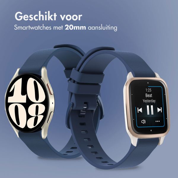 imoshion Siliconen sportbandje met gesp Samsung Galaxy Watch 7 40/44 mm - Donkerblauw