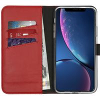 Selencia Echt Lederen Bookcase iPhone 11 Pro Max - Rood