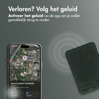 Accezz Magnetische Leren Kaarthouder - Geschikt voor Apple Find My - Cedar Green