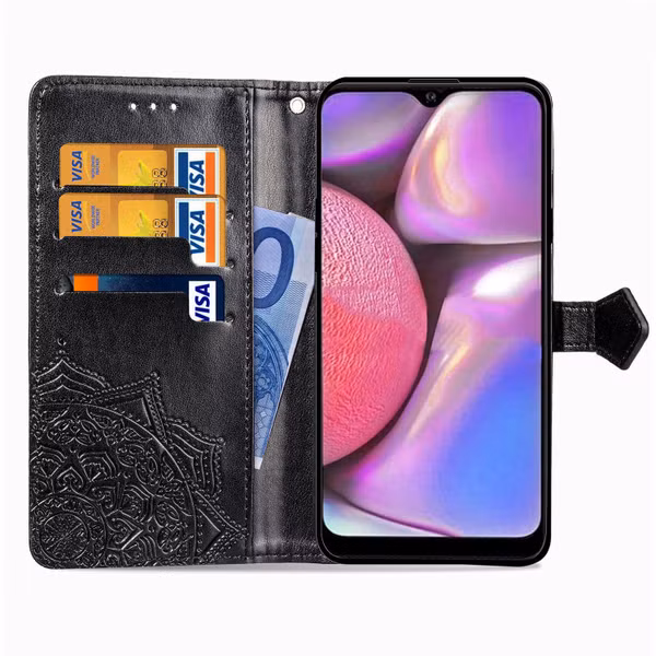 imoshion Mandala Bookcase Samsung Galaxy A20s - Zwart