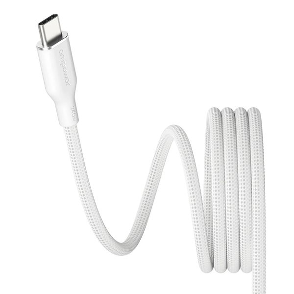 Empower by PanzerGlass Magnetic Snake USB-C naar USB-C Oplaadkabel - 240W - 1,5 meter - Silver White