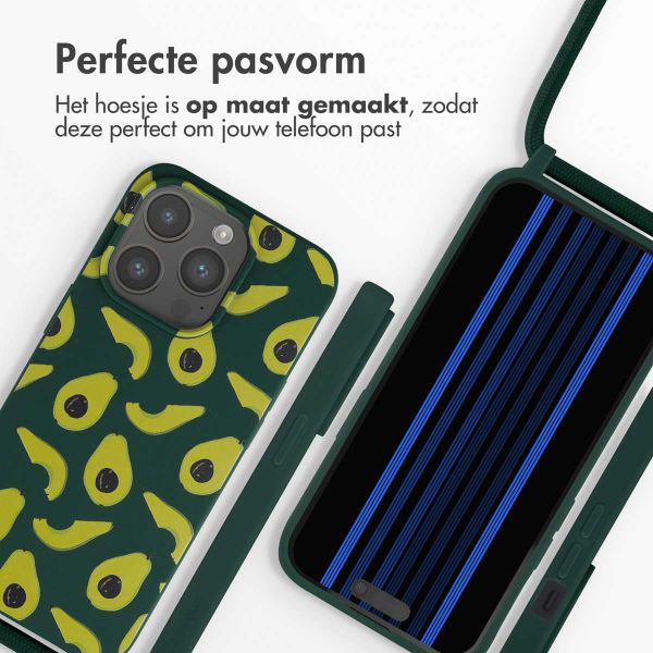 imoshion Siliconen design hoesje met koord Apple iPhone 15 Pro - Avocado Green