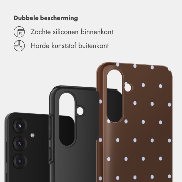 Selencia Vivid Backcover Samsung Galaxy S25 FE - Happy Dots Chocolate