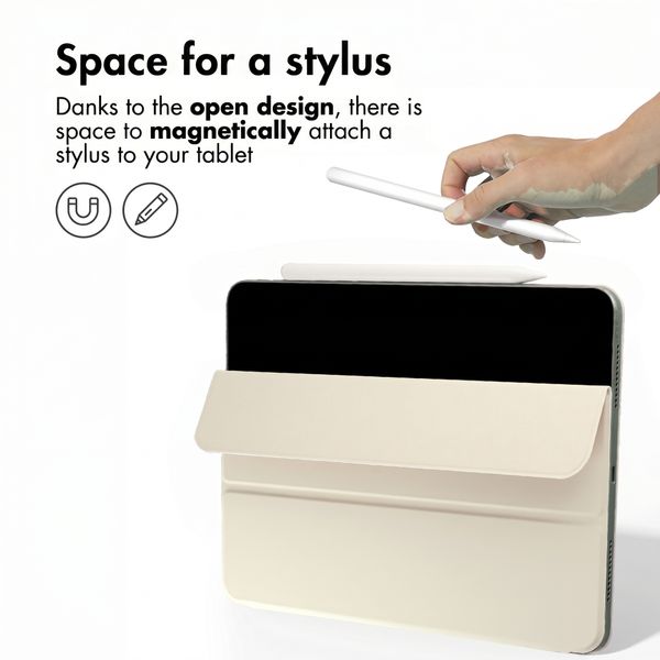 imoshion Magnetic Book Case Apple iPad Air 11 inch (2026) M4 / (2025) M3 / (2024) M2 / Air 5 (2022) / Air 4 (2020) - Beige