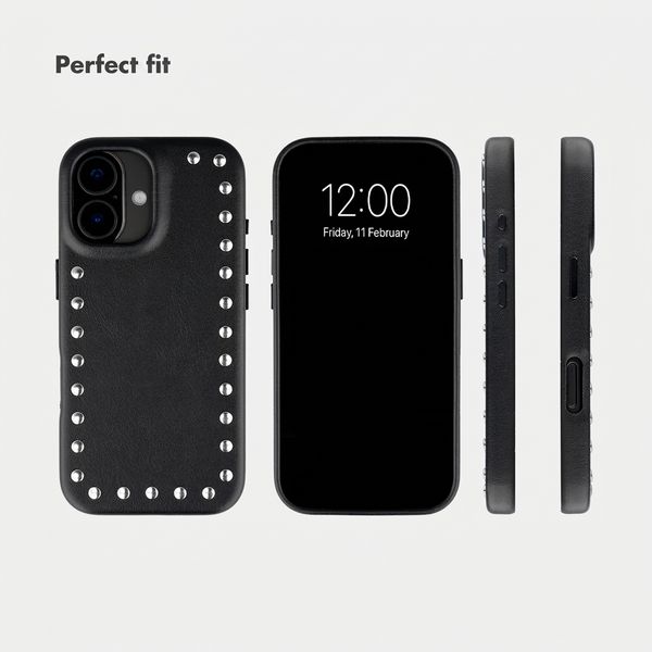 Selencia Studs Back Cover with MagSafe Apple iPhone 17 - Velvet Black