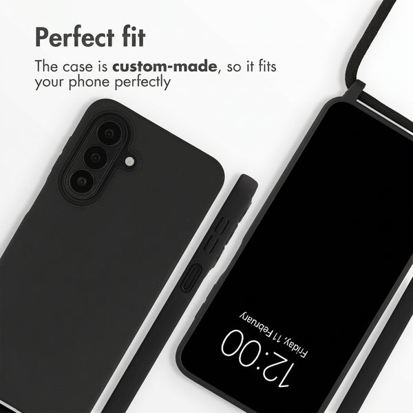 imoshion Silicone Case with Strap Samsung Galaxy A27 (5G) - Black