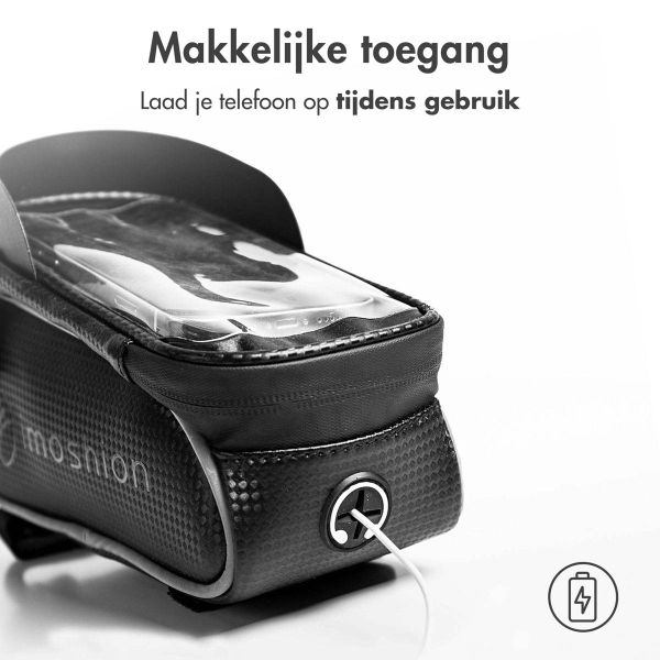 imoshion Telefoonhouder fiets - Met pouch - Universeel - Fietsframe - Zwart