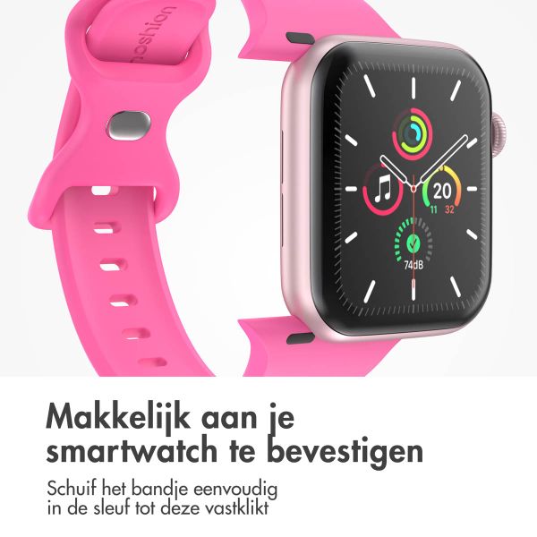 imoshion Siliconen⁺ bandje Apple Watch Series 1 t/m 9 / SE (38/40/41 mm) | Series 10 / 11 (42 mm) - Maat S/M - Barbie Pink
