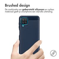 imoshion Brushed Backcover Samsung Galaxy A12 - Donkerblauw