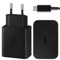Samsung Original Power Adapter with USB-C Cable - Charger - USB-C Connector - Fast Charge - 45 Watt - 1.8 Metres - Black