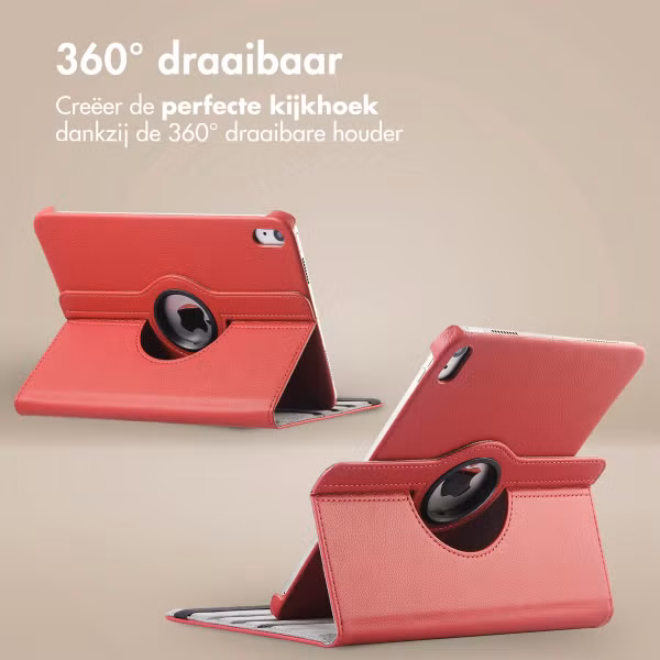 imoshion 360° draaibare Bookcase Apple iPad 11 (2025) 11 inch A16 / iPad 10 (2022) 10.9 inch - Donkerrood