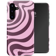 Selencia Vivid Backcover Samsung Galaxy S25 FE - Wavy Swirl Pink Plum