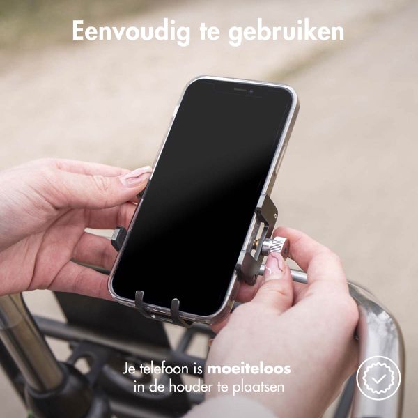 imoshion Telefoonhouder fiets - Verstelbaar - Universeel - Aluminium - Grijs