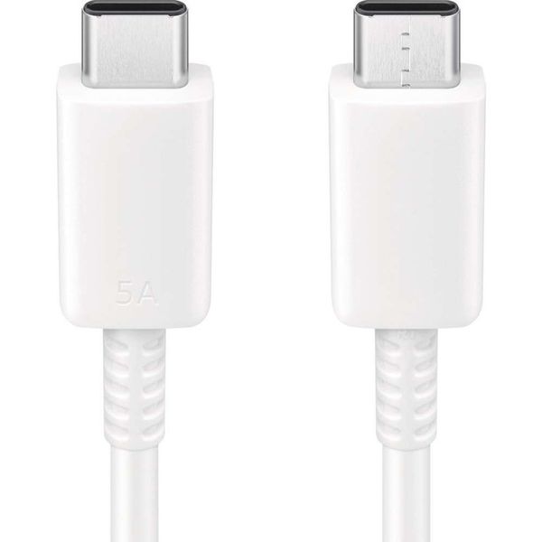 Samsung USB-C naar USB-C kabel 5A voor de Samsung Galaxy A71 - 1 meter - Wit