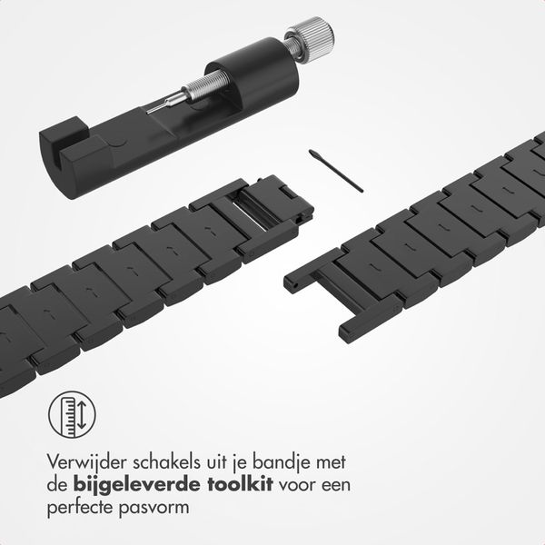 Selencia Sparkle schakelband Apple Watch Series 1 t/m 9 / SE (38/40/41 mm) | Series 10 / 11 (42 mm) - Zwart