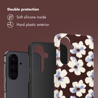 Selencia Vivid Back Cover Samsung Galaxy A37 (5G) - Choco Flower Pop