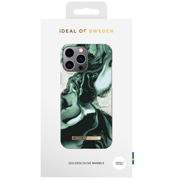 iDeal of Sweden Fashion Backcover Apple iPhone 13 Pro Max - Golden Olive Marble
