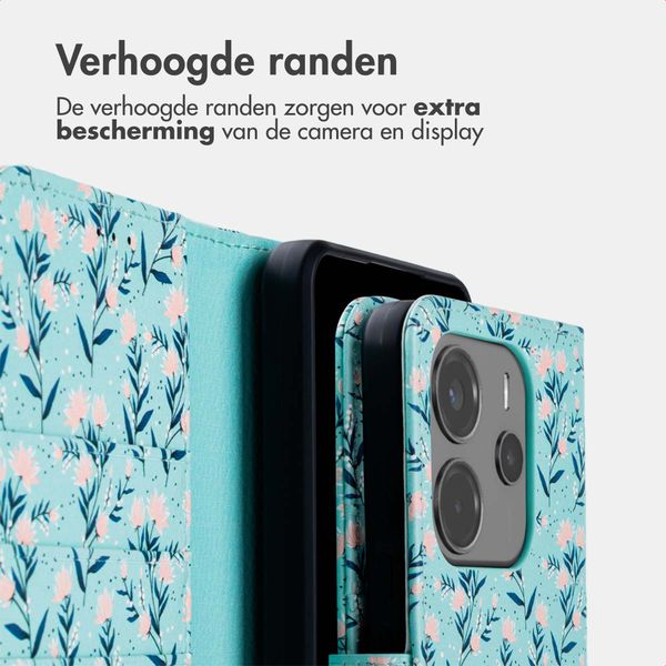 imoshion Design Bookcase Xiaomi Redmi Note 14 (4G) - Blue Flowers