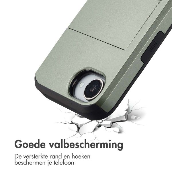 imoshion Backcover met pasjeshouder iPhone 16e - Groen