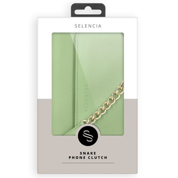 Selencia Tierra Uitneembare Slang Clutch iPhone 12 (Pro) - Groen