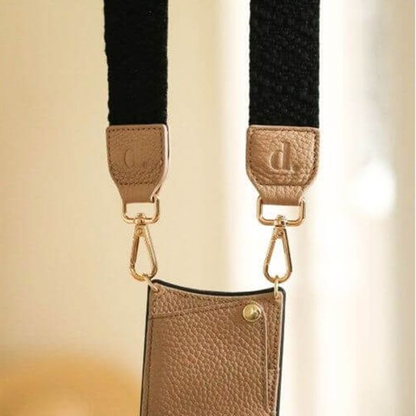 Dutchies Phone Strap - Universeel verstelbaar telefoonkoord - Midnight Knit / Beige