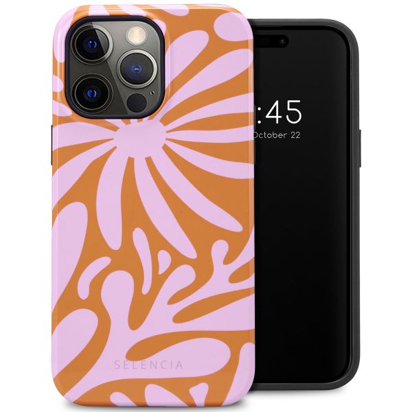 Selencia Vivid Tough Backcover iPhone 14 Pro Max - Modern Bloom Pink