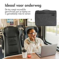 imoshion Laptop hoes 15-16 inch - Laptopsleeve met handvat - Geschikt voor laptops tot 15.6 inch - Grijs