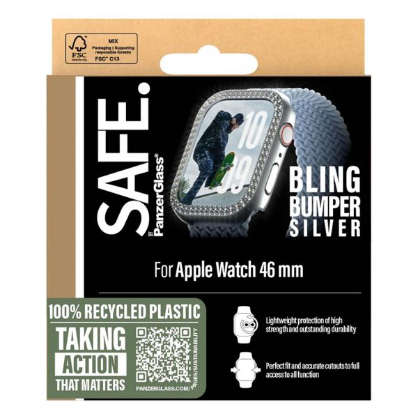PanzerGlass Bling Bumper Apple Watch Series 10 / 11 - 46 mm - Silver