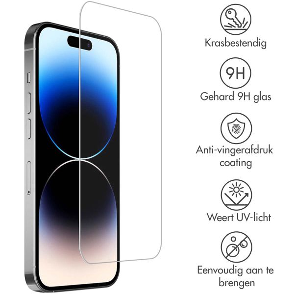 Accezz Gehard Glas Screenprotector iPhone 15 / 15 Pro / 16