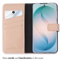 Selencia Genuine Leather Book Case Samsung Galaxy S26 Ultra - Dusty Pink