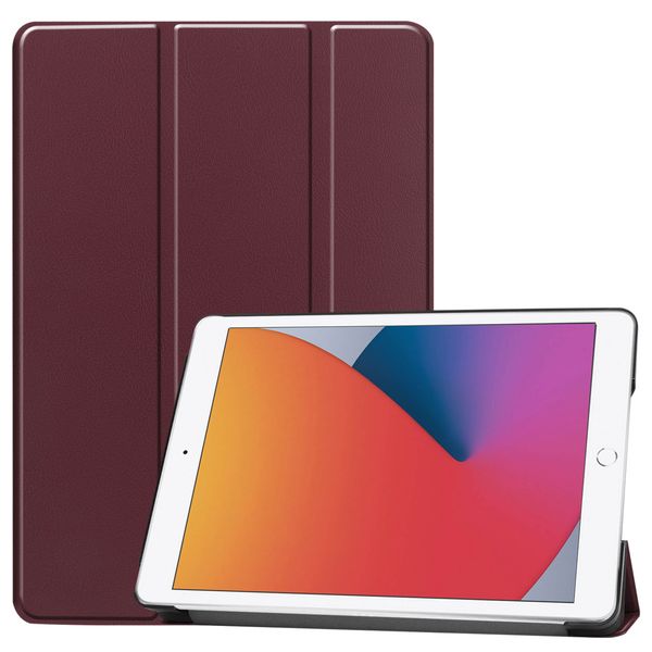 imoshion Trifold Bookcase iPad 7 (2019) / iPad 8 (2020) / iPad 9 (2021) 10.2 inch - Bordeaux