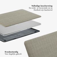 Selencia Geweven Cover Apple MacBook Pro 13 inch (2020 / 2022) - Taupe