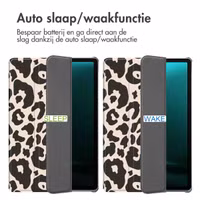 imoshion Design Trifold Bookcase Samsung Galaxy Tab S10 Plus / Tab S9 FE Plus / Tab S9 Plus - Leopard